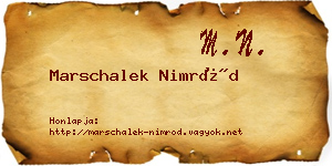 Marschalek Nimród névjegykártya